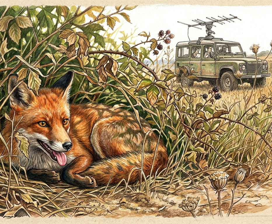 Fox Hunt on hot summer day